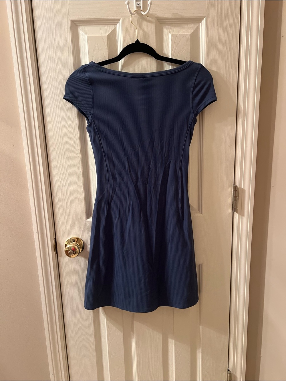 lululemon athletica Navy Scoop Neck Short Sleeve Mini Dress in Slate Blue